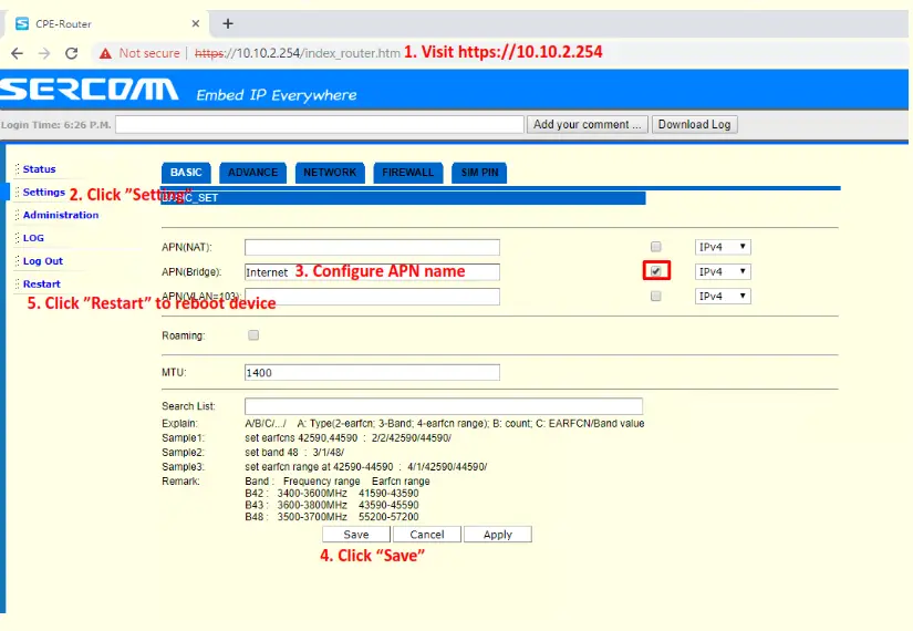 SERCOMM OC1101 Industrial LTE CPE - Fig 4