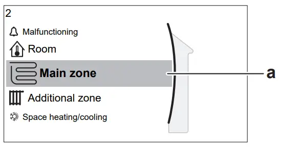 DAIKIN EBLA04E2V3 Altherma 3 M - menu screen