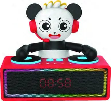 DP AUDIO VIDEO RYDJ404 DJ Combo Alarm Clock with LED Lights