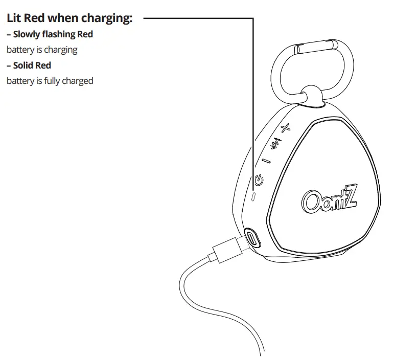 OontZ CLIP Portable Bluetooth Speaker Charging the Battery 1