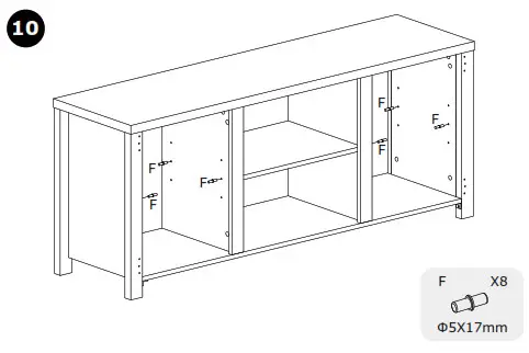 COSTWAY HV10162 58 Inch Brown TV Stand Entertainment Media Center - fig 18