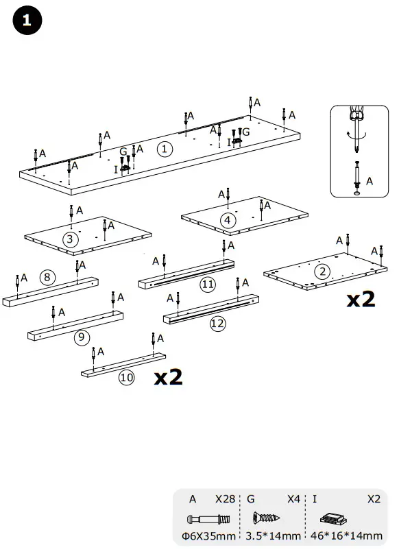 COSTWAY HV10162 58 Inch Brown TV Stand Entertainment Media Center - fig 3
