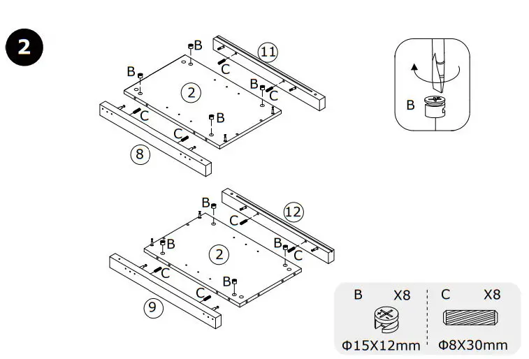 COSTWAY HV10162 58 Inch Brown TV Stand Entertainment Media Center - fig 4