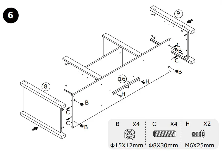 COSTWAY HV10162 58 Inch Brown TV Stand Entertainment Media Center - fig 7