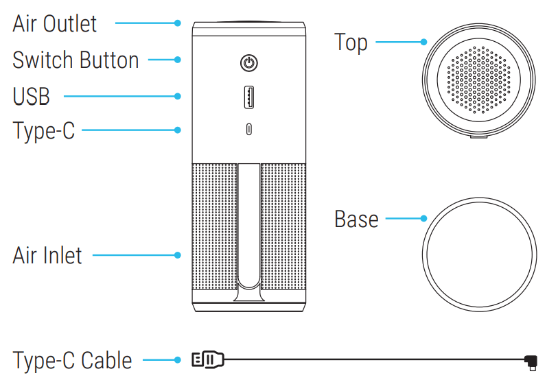 ARREGUI Respirae XS Portable Air Purifier - 1