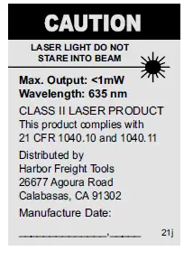 Bauer 57932 16 Ft.Tile Flooring Laser Level Owner's fig 1