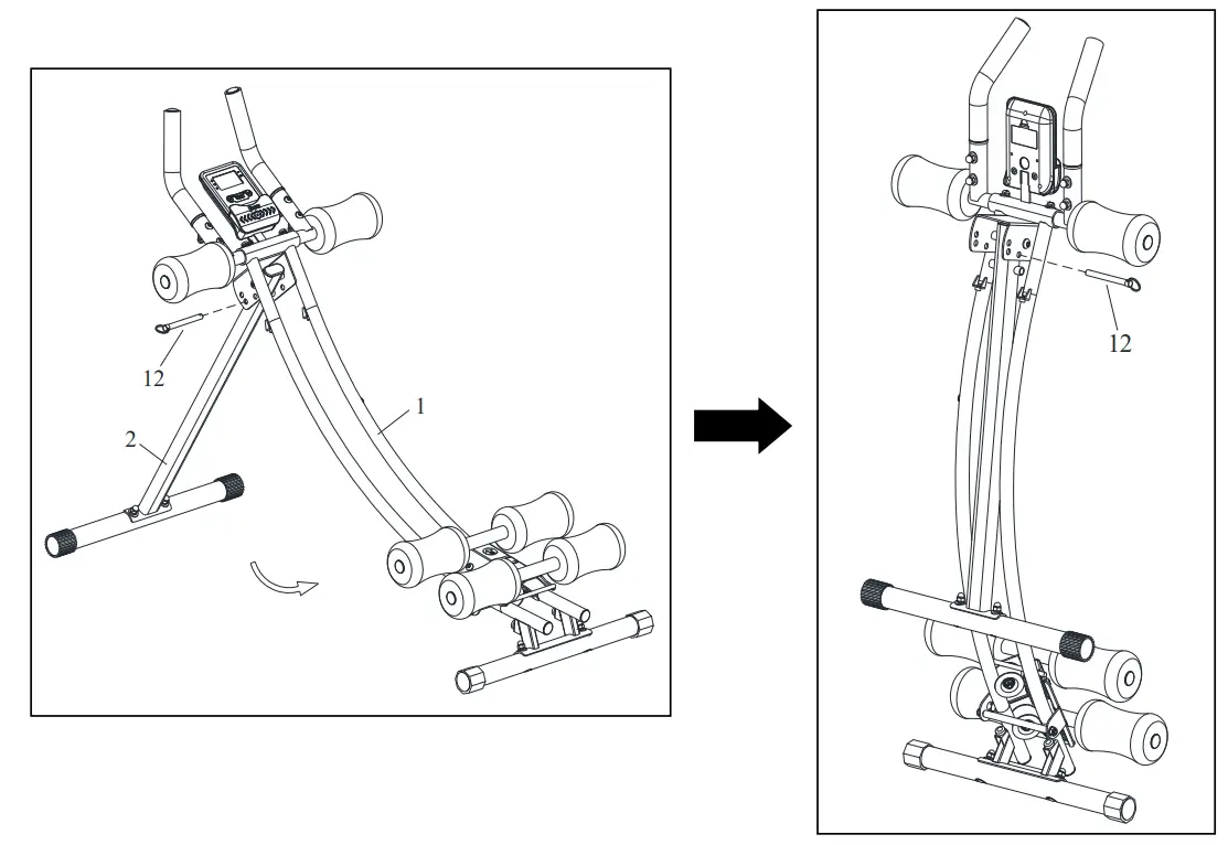 SUNNY Health Fitness SF A022005 Core Glider AB Trainer Machine - FOLDING