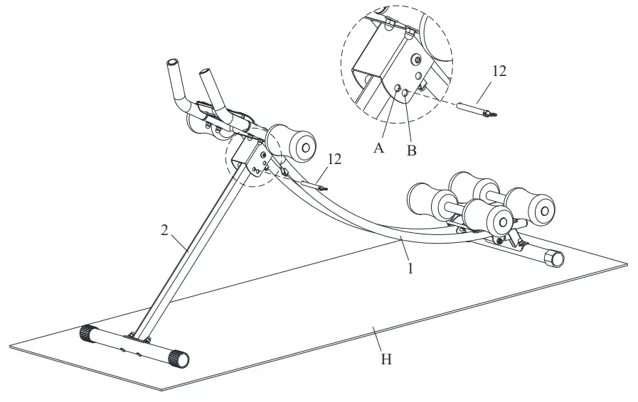 SUNNY Health Fitness SF A022005 Core Glider AB Trainer Machine -SLOPE ADJUSTMENT