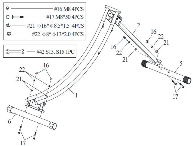 SUNNY Health Fitness SF A022005 Core Glider AB Trainer Machine - parts 1