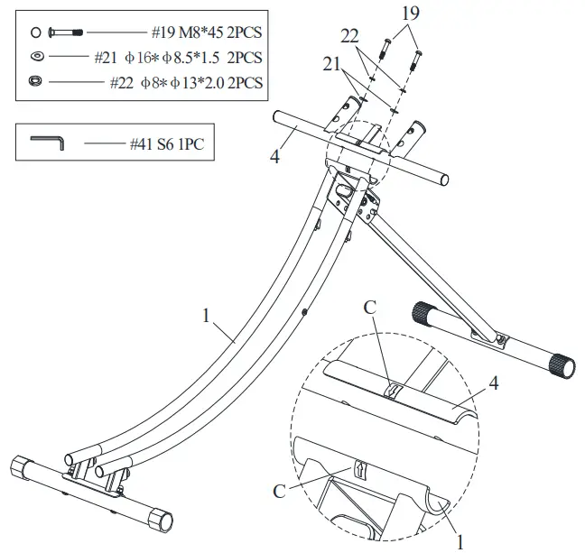 SUNNY Health Fitness SF A022005 Core Glider AB Trainer Machine - parts 2