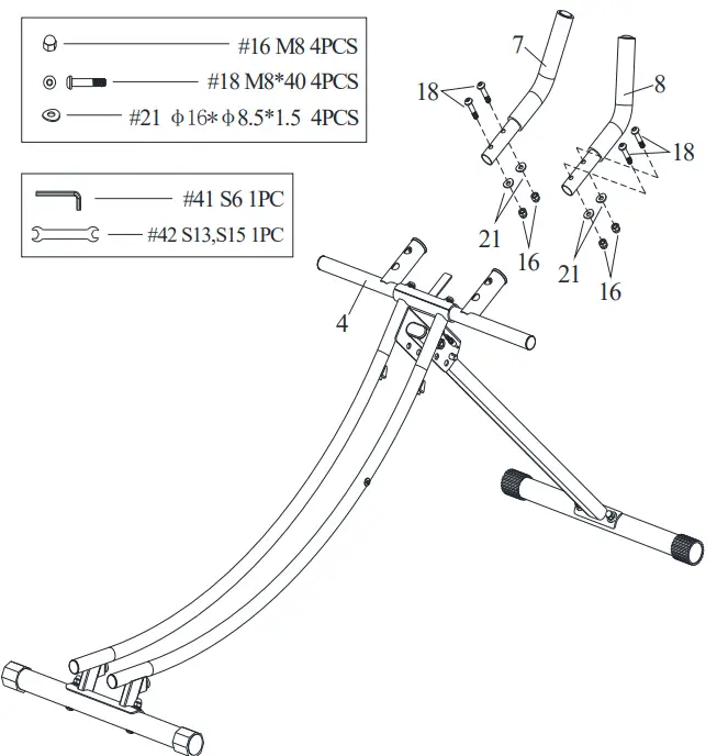 SUNNY Health Fitness SF A022005 Core Glider AB Trainer Machine - parts 3