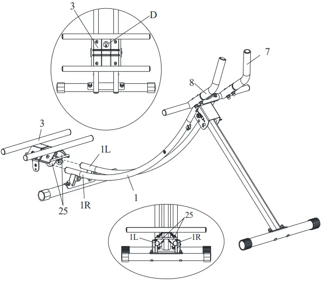 SUNNY Health Fitness SF A022005 Core Glider AB Trainer Machine - parts4