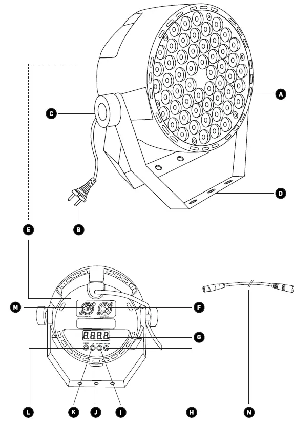 edenwood 972157 LED PAR Light Fitting 01