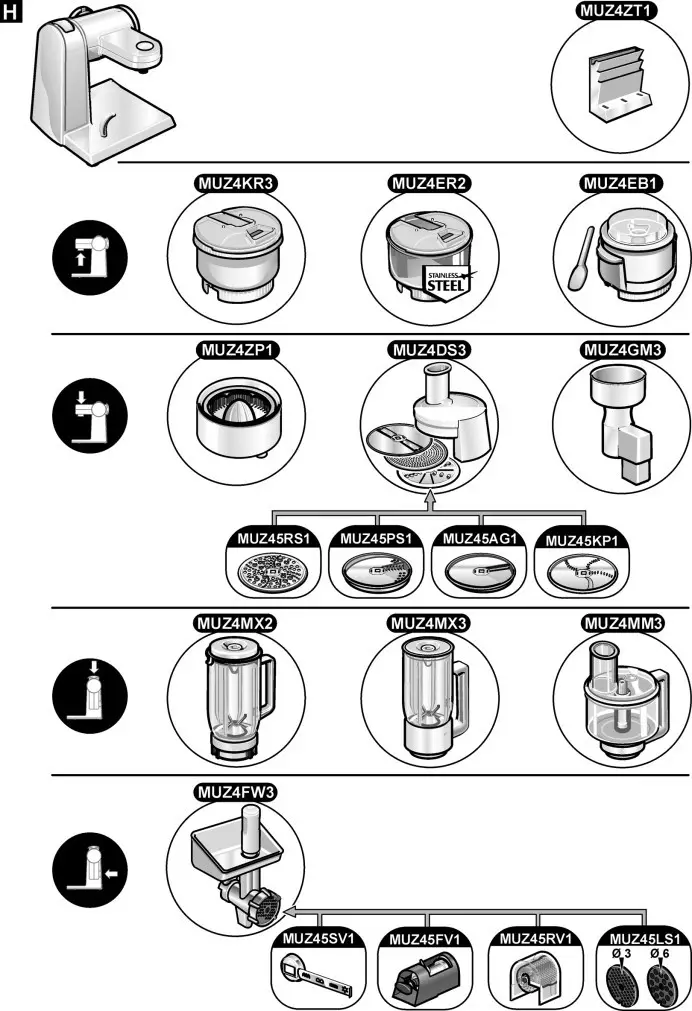 BOSCH MUM Series Electronic Compact Tilt Head Stand Mixer - overview 4
