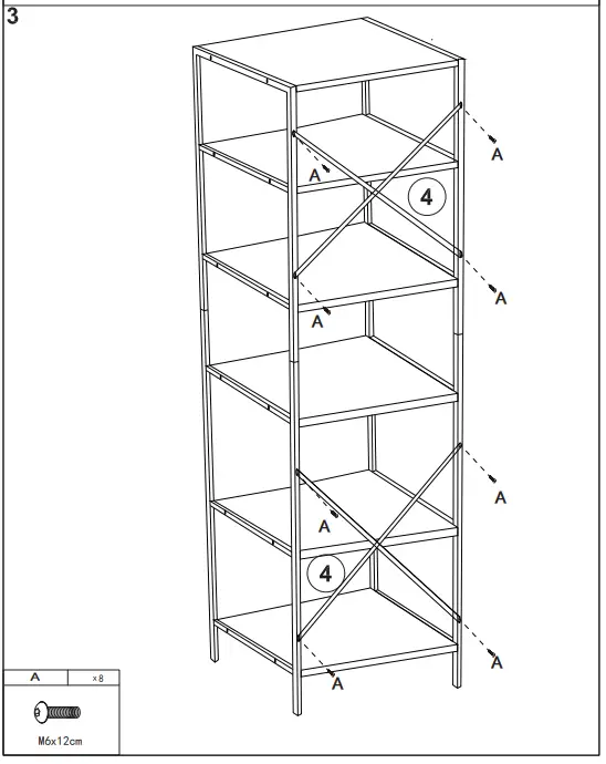 BYBLIGHT-BB-M0161DT-Rustic-Brown-Wood-6-Shelf-Etagere-Standard-Bookcase-4