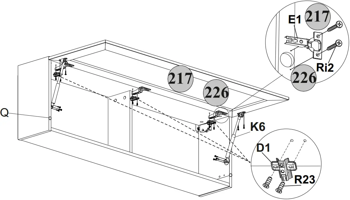 04 anrex 655149 MONAKO Hinged Shelf 1V A05