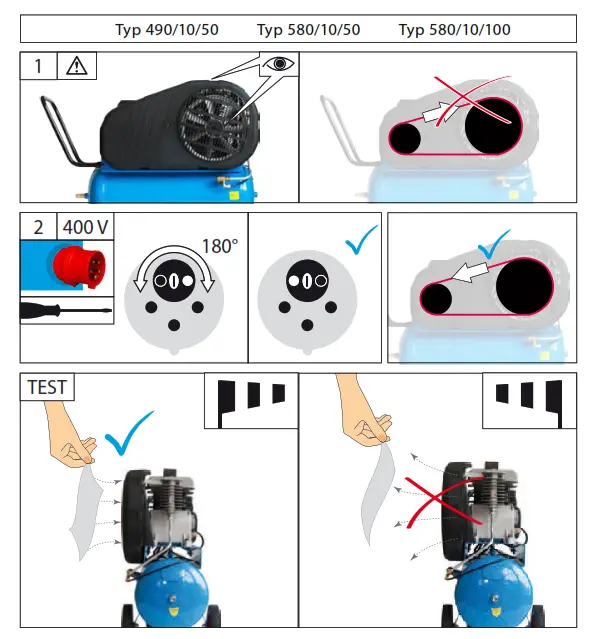 Gude 415 10 50 2200 W 10 bar 50 liters Compressor- fig 6