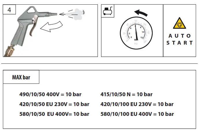 Gude 415 10 50 2200 W 10 bar 50 liters Compressor- fig 8