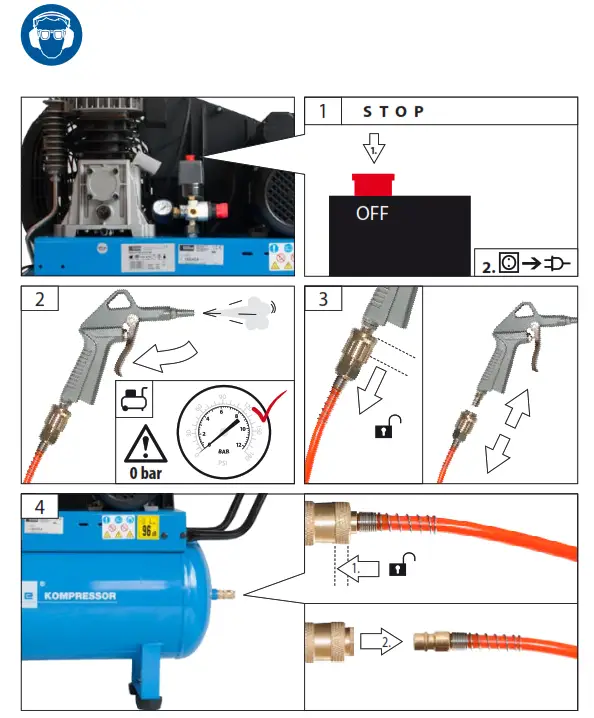 Gude 415 10 50 2200 W 10 bar 50 liters Compressor- fig 9