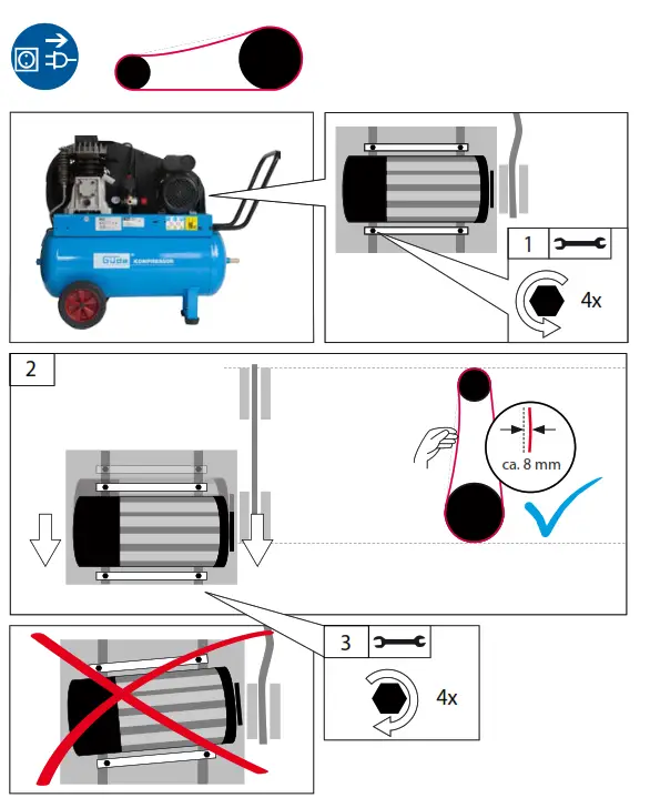 Gude 415 10 50 2200 W 10 bar 50 liters Compressor- fig13