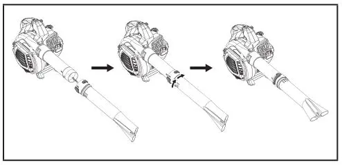 CHAMPION 100734 Leaf Blower - Assemble the lower tube
