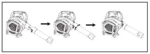 CHAMPION 100734 Leaf Blower - Assemble the upper blower tube