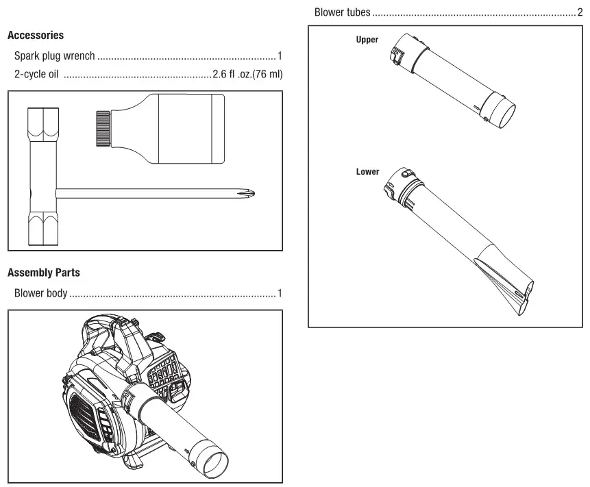 CHAMPION 100734 Leaf Blower - Parts Included