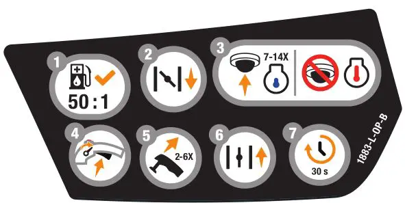 CHAMPION 100734 Leaf Blower - Quick Start Label Symbols