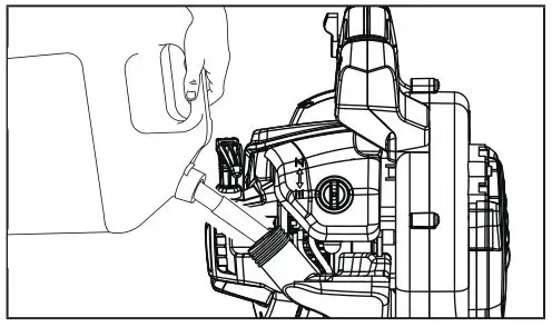 CHAMPION 100734 Leaf Blower - filling the fuel Tank