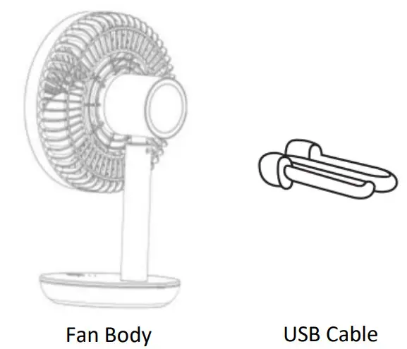 Goldair GSPDF100W 15cm Rechargeable Desk Fan - Figure 1