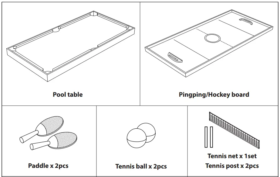 serenelife-4-in-1-Multi-Function-Game-Table-1