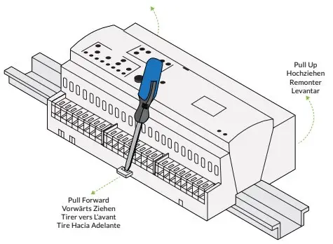 REMOVING FROM DIN RAIL