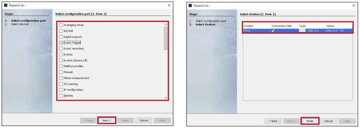 Transmit to recommended method
