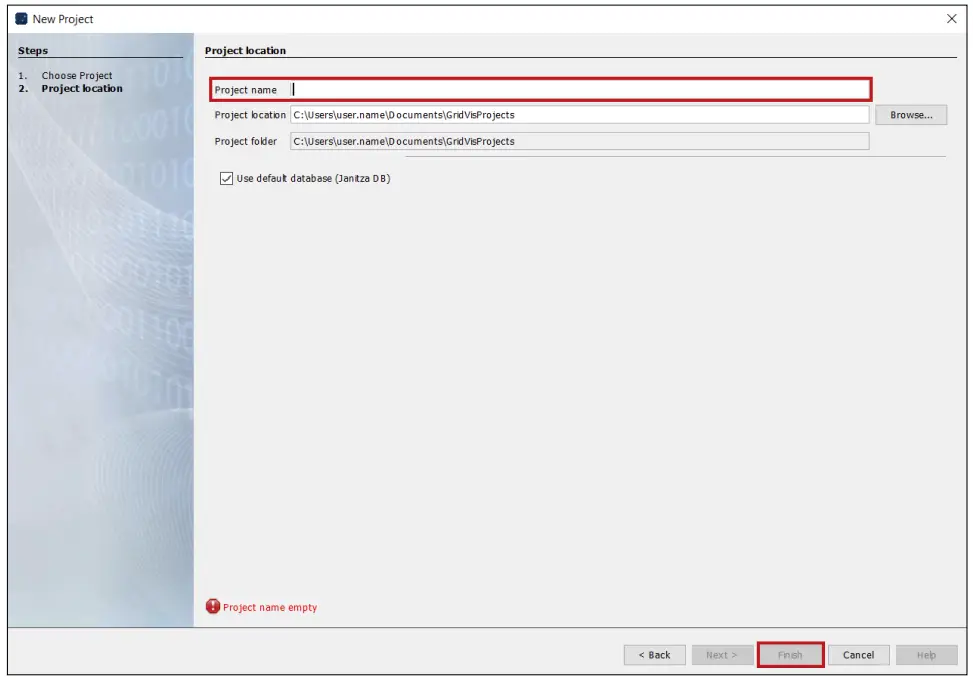 Choose project Interface