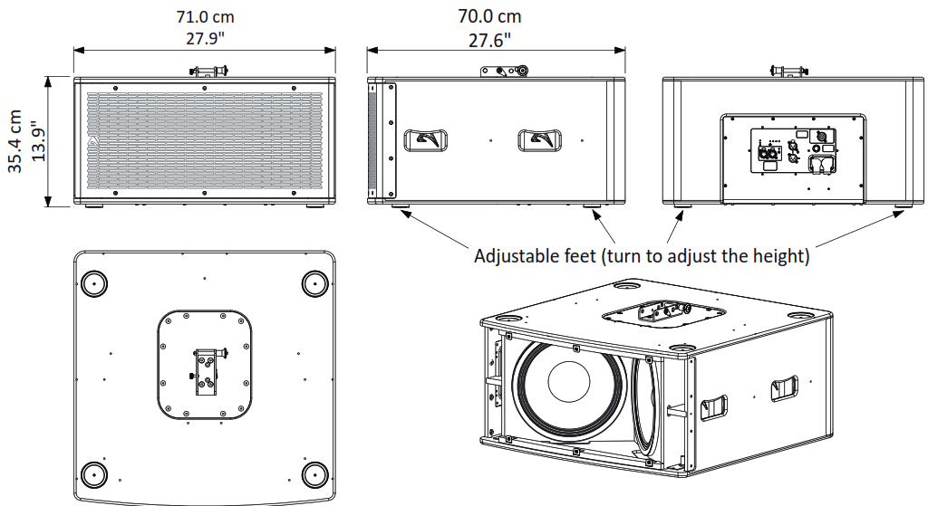 AXIOM SW212A Active Subwoofer - 1