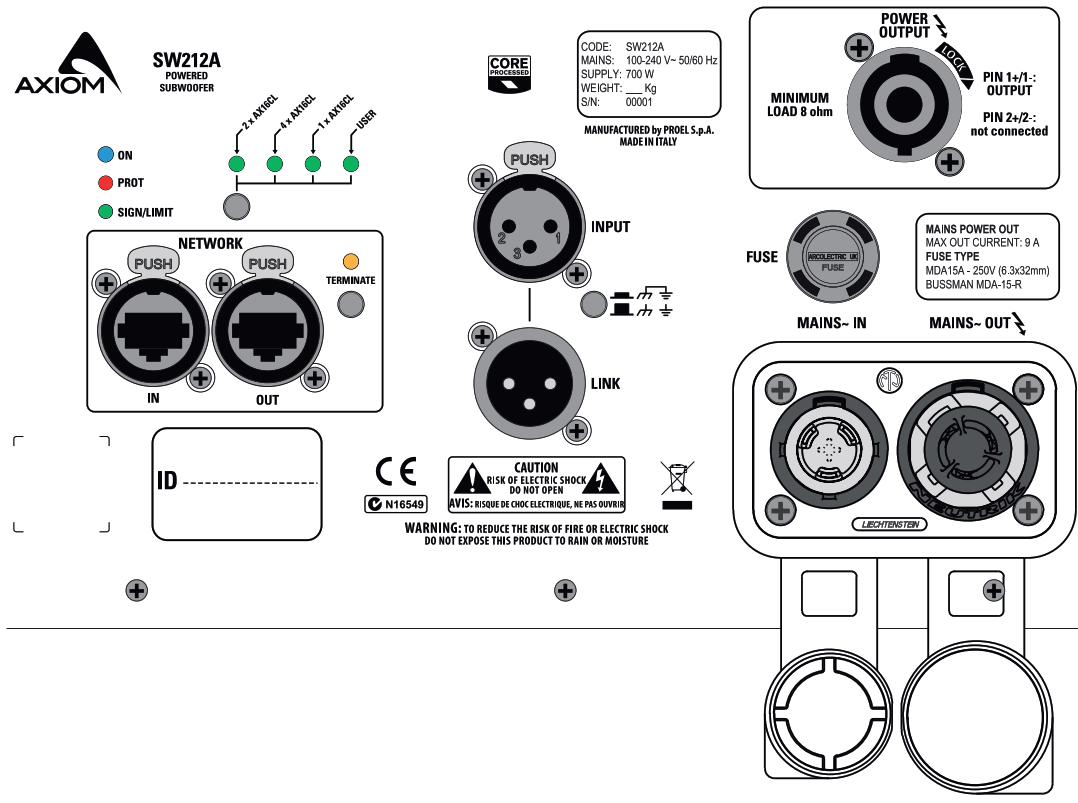 AXIOM SW212A Active Subwoofer - 2