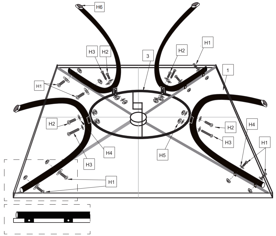 GLOBAL INDUSTRIAL Square Steel Mesh Outdoor Cafe Table -