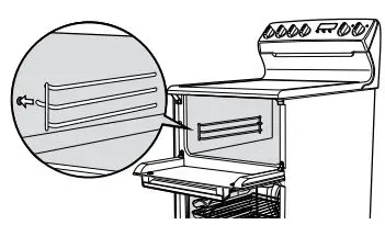 Westinghouse WLE500 Series Freestanding Electric Cooker User Guide - Fitting the grill dish supports