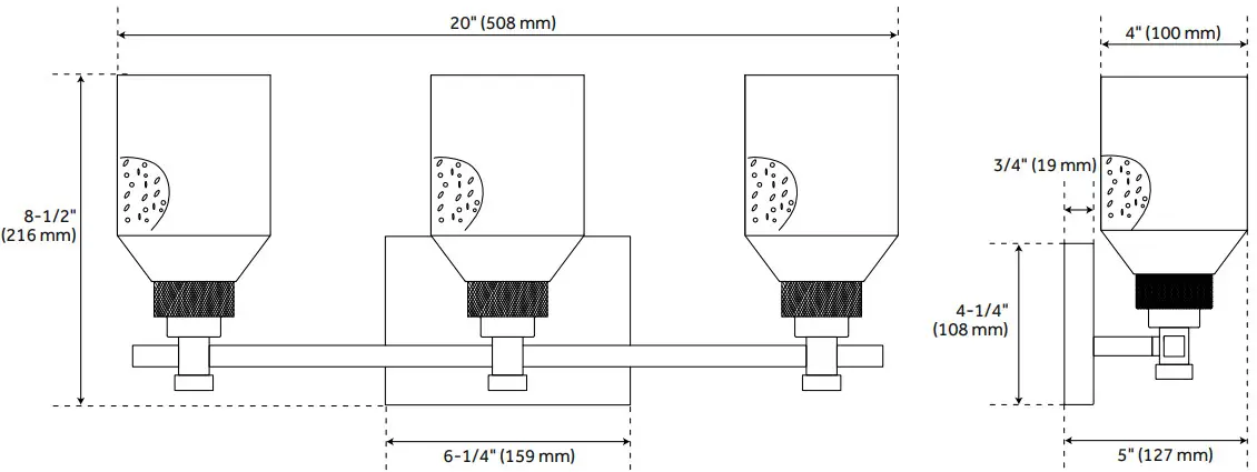 PARK HARBOR 479840 Stolo Brushed Gold 3 Light Vanity Light - Figure