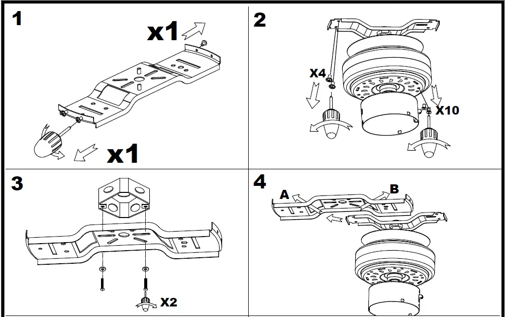 Parrot Uncle F6310 Thurber Industrial Ceiling Fan fig-2