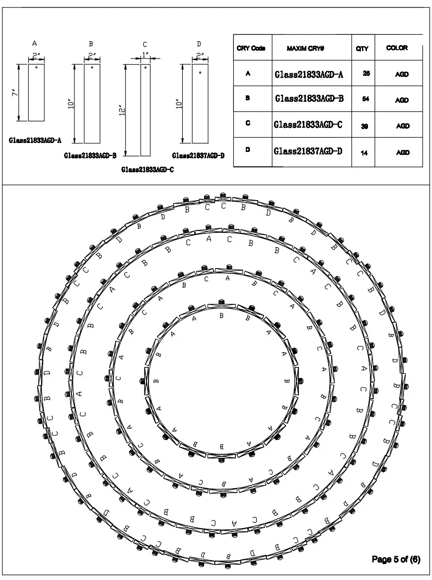MAXIM LIGHTING 21837 WARREN 12 Lights Chandelier - Figure 3