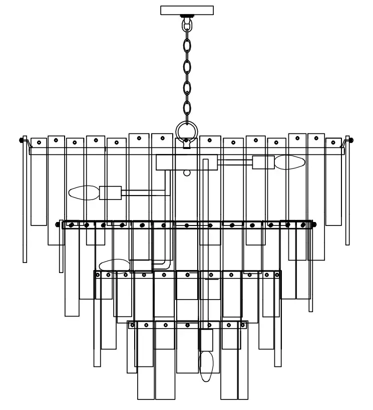 MAXIM LIGHTING 21837 WARREN 12 Lights Chandelier