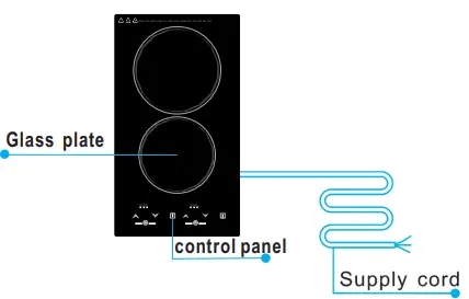 VEVOR QRSCKDC12110V109VV1 Hotplate 2-Elements Electric Cooktop - 1