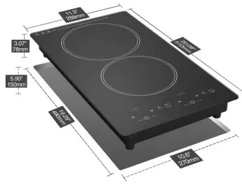 VEVOR QRSCKDC12110V109VV1 Hotplate 2-Elements Electric Cooktop - 3
