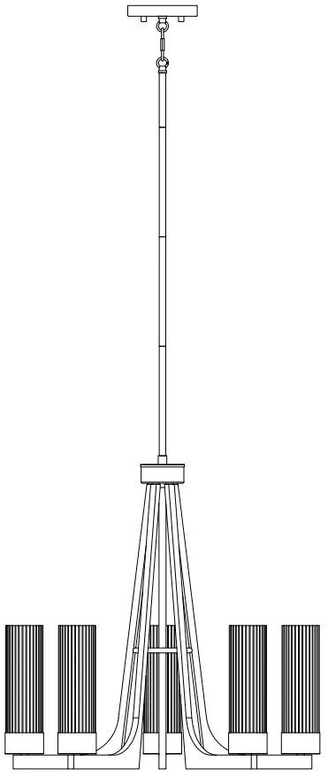 MAXIM LIGHTING 30315CRAR Delos 5-Light Chandelier