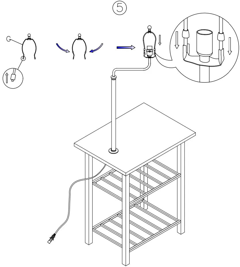 ASHLEY l734031 Furniture Metal Tray Lamp-fig4