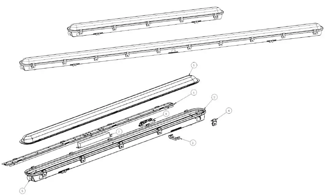 Acuity Brands-CSVT-Contractor-Single-Strip-Vapor-Tight-LED Luminaire-1