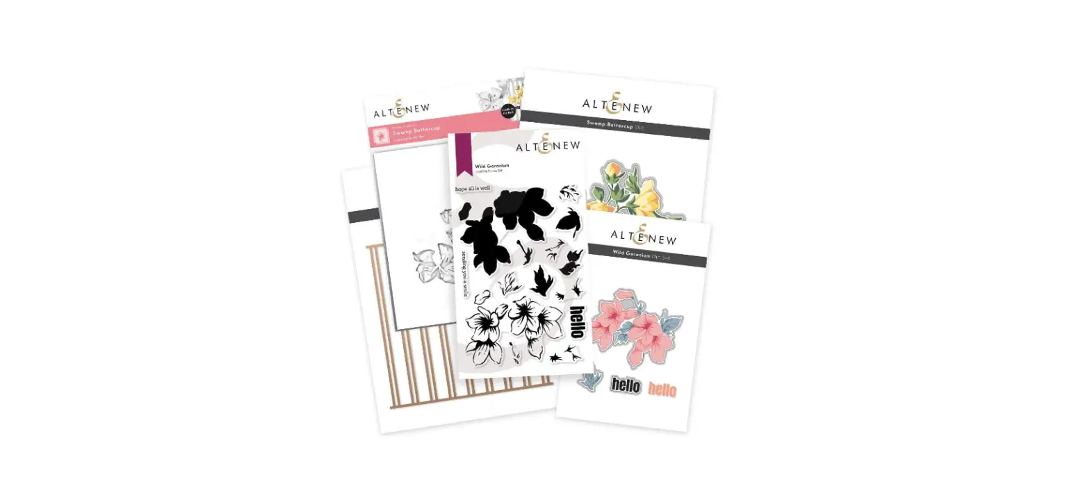 Altenew Swamp Buttercup Layering Stencil Set Instructions