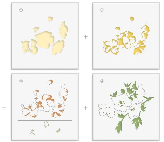 ALTENEW-Swamp-Buttercup-Layering-Stencil-Set-fig-1