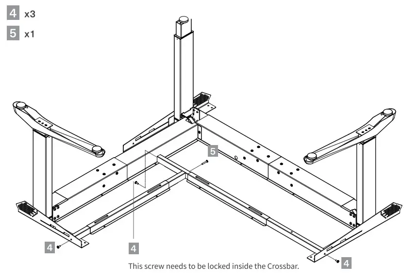 thermaltake Tough Desk 500L RGB - assembling brackets